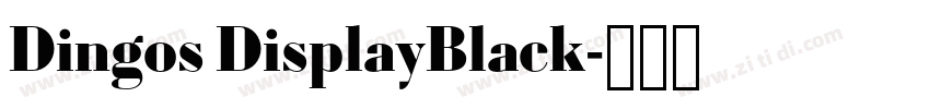 Dingos DisplayBlack字体转换 Dingos DisplayBlack字体转换